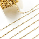 Load image into Gallery viewer, 14K Solid Yellow Gold Bar Chain