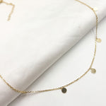 Load image into Gallery viewer, Shop Now 14K Solid Gold Dangle Disc Necklace and Anklet
