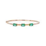 Load image into Gallery viewer, CB96494. 14K Solid Gold Gemstone Bangle