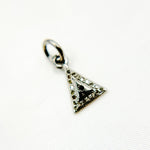 Load image into Gallery viewer, DC454. Diamond Sterling Silver Triangle Charm with Gemstone