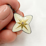 Load image into Gallery viewer, Diamond Sterling Silver Flower Enamel Pendant