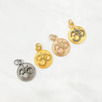Load image into Gallery viewer, DC851. Diamond Sterling Silver OM Symbol Round Charm