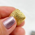 Load image into Gallery viewer, DC847. Diamond & Sterling Silver Square Bead