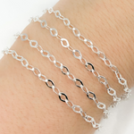 Load image into Gallery viewer, Sterling Silver Flat Rhomb Link Chain
