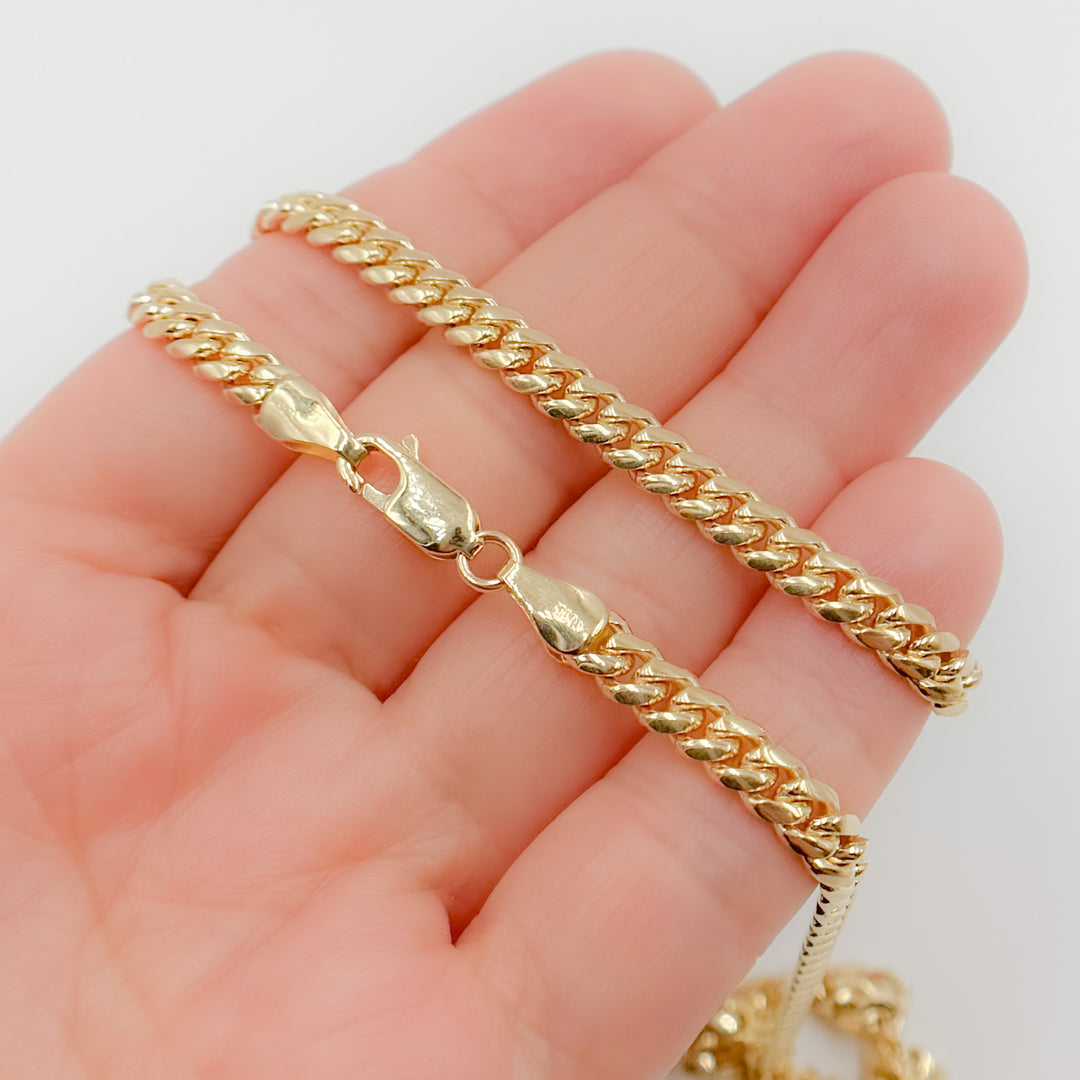 14K Solid Gold Curb Chain