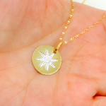 Load image into Gallery viewer, GDP679. 14K Solid Gold Star Medallion Charm