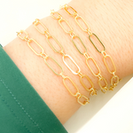Load image into Gallery viewer, 281FGF. 14K Yellow Gold Filled Flat Oval Link & Round Links Chain
