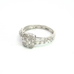 Load image into Gallery viewer, 14k Solid Gold Diamond Rectangle Baguette Ring.