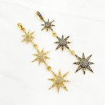 Load image into Gallery viewer, DP215. Diamond Sterling Silver 3 Stars Long Pendant