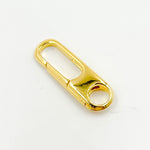 Load image into Gallery viewer, Gold Plated Shiny Sterling Silver Oval Clasp