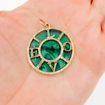 Load image into Gallery viewer, KG76. 14K Solid Gold Round Love Word Charm