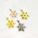 Load image into Gallery viewer, DSP072. Gemstone & Sterling Silver Star Pendant