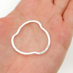 Load image into Gallery viewer, SSBS18. White Sterling Silver Hammered Flower Shape Connector