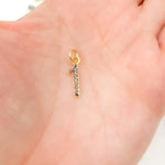 Load image into Gallery viewer, DC180. Diamond Sterling Silver Number "1" Charm