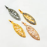 Load image into Gallery viewer, DP073. Diamond Sterling Silver Marquise Shape Snake Pendant