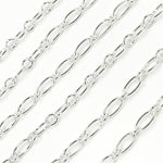 Load image into Gallery viewer, Sterling Silver Smooth Long and Short Link Chain
