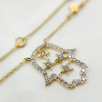 Load image into Gallery viewer, GDP803. 14K Solid Gold Hamsa and Stars Diamond Necklace