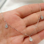 Load image into Gallery viewer, NT112825. 14K Solid Gold Diamond Drop Dangle Necklace