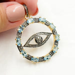 Load image into Gallery viewer, Buy Silver Round Eye Pendant with Gemstone