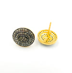 Load image into Gallery viewer, Pave Diamond Diamond Silver Oval Studs
