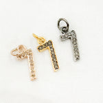 Load image into Gallery viewer, DC464. Diamond Sterling Silver Number "7" Charm