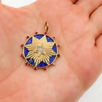 Load image into Gallery viewer, 14K Gold Round Star Pendants