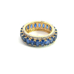 Load image into Gallery viewer, 14k Solid Gold Diamond and Kyanite Ring.