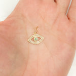Load image into Gallery viewer, GDP439. 14K Solid Gold Eye Charm