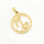 Load image into Gallery viewer, DC375. Diamond Sterling Silver Round Capricorn Zodiac Pendant