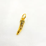 Load image into Gallery viewer, DC404. Diamond Sterling Silver Mini Horn Charm