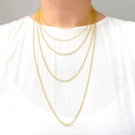 Load image into Gallery viewer, 80GP. Gold Plated Sterling Silver Textured Cable Necklace