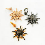 Load image into Gallery viewer, DC399. Diamond Sterling Silver Sun Charm