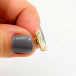 Load image into Gallery viewer, EFE52672. 14k Solid Gold Diamond Baguette Stud Earrings