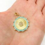 Load image into Gallery viewer, Sterling Silver Enamel Maritime Round Pendants