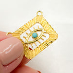 Load image into Gallery viewer, Buy Sterling Silver Rectangle Eye Pendant with Gemstone