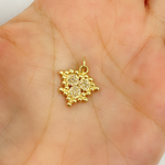 Load image into Gallery viewer, 14K Solid Gold with Diamonds Organic Shape Charm. KG12
