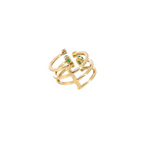 Load image into Gallery viewer, 14k Solid Gold Diamond and Emerald Ring.