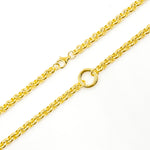 Load image into Gallery viewer, 000HVR0064069. 14K Solid Yellow Gold Round Rolo Hollow Fancy Chain Necklace