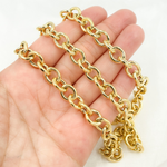 Load image into Gallery viewer, Gold Plated Sterling Silver Hollow Smooth Oval Link Chain