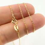 Load image into Gallery viewer, 14K Solid Gold Flat Cable Chain