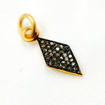 Load image into Gallery viewer, DC300. Diamond Sterling Silver Rhombus Shape Charm