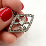 Load image into Gallery viewer, Diamond Sterling Silver Eye Pendant with Gemstone