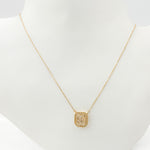 Load image into Gallery viewer, NFF71502. 14k Solid Gold Diamond Rectangle Baguette Necklace