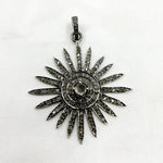 Load image into Gallery viewer, DP065. Diamond Sterling Silver Sun Pendant with Gemstone