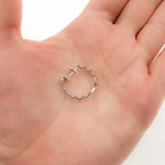 Load image into Gallery viewer, Shop 14k Solid White Gold Fancy Hoops