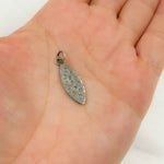 Load image into Gallery viewer, DC781. Diamond Sterling Silver Leaf Shape Pendant
