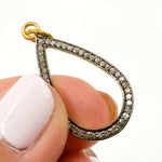 Load image into Gallery viewer, DC862. Diamond Sterling Silver Drop Pendant