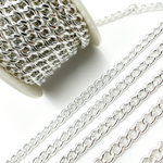 Load image into Gallery viewer, V46SS. Sterling Silver Hollow Curb Link Chain