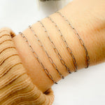Load image into Gallery viewer, Oxidized Sterling Silver Paperclip Chains