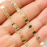 Load image into Gallery viewer, 040FV10AC2. 14K Solid Gold Double Flat Marina Link Chain